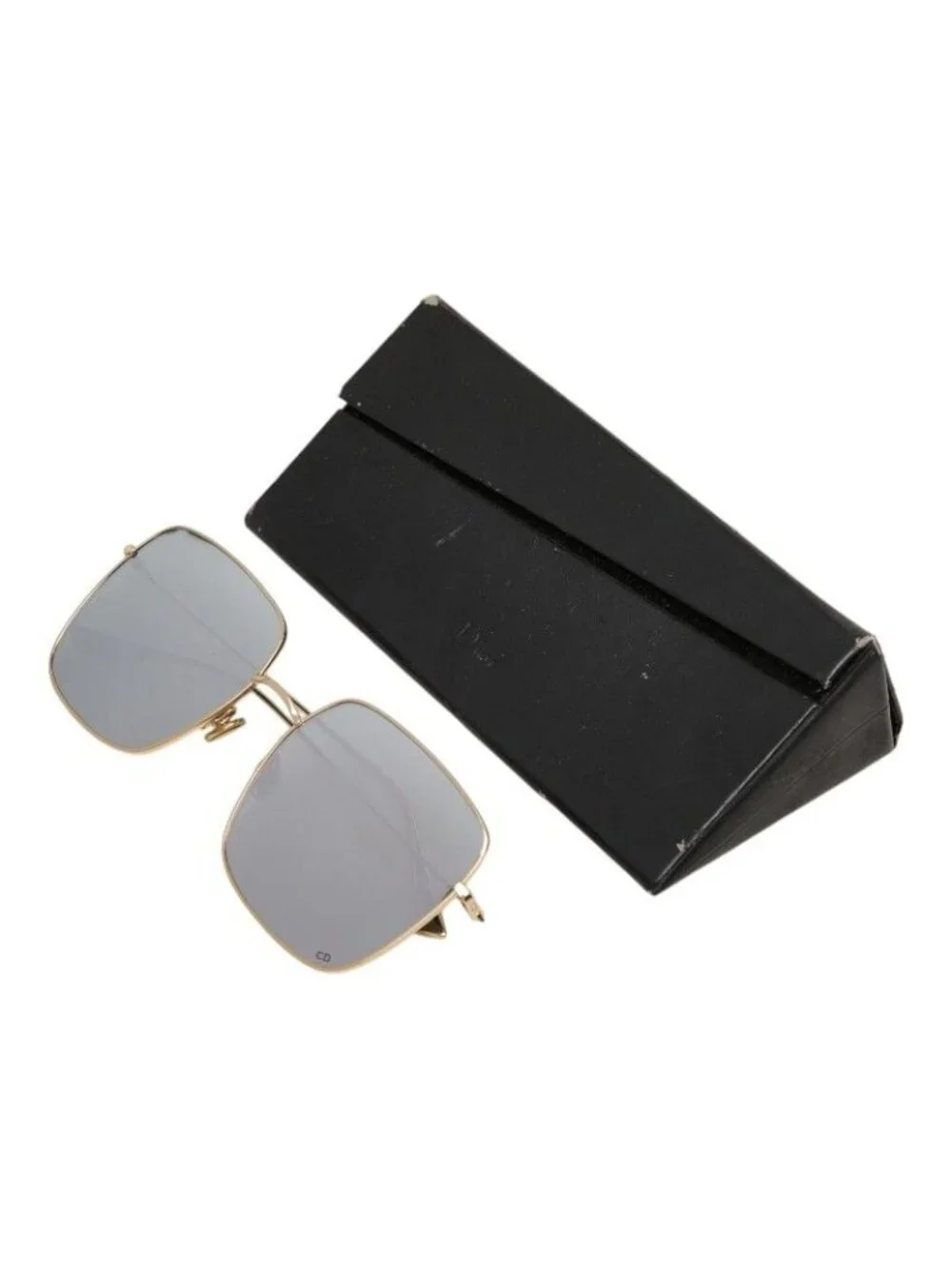 Dior Sunglasses Gold Black Acetate Plated Eyewear
